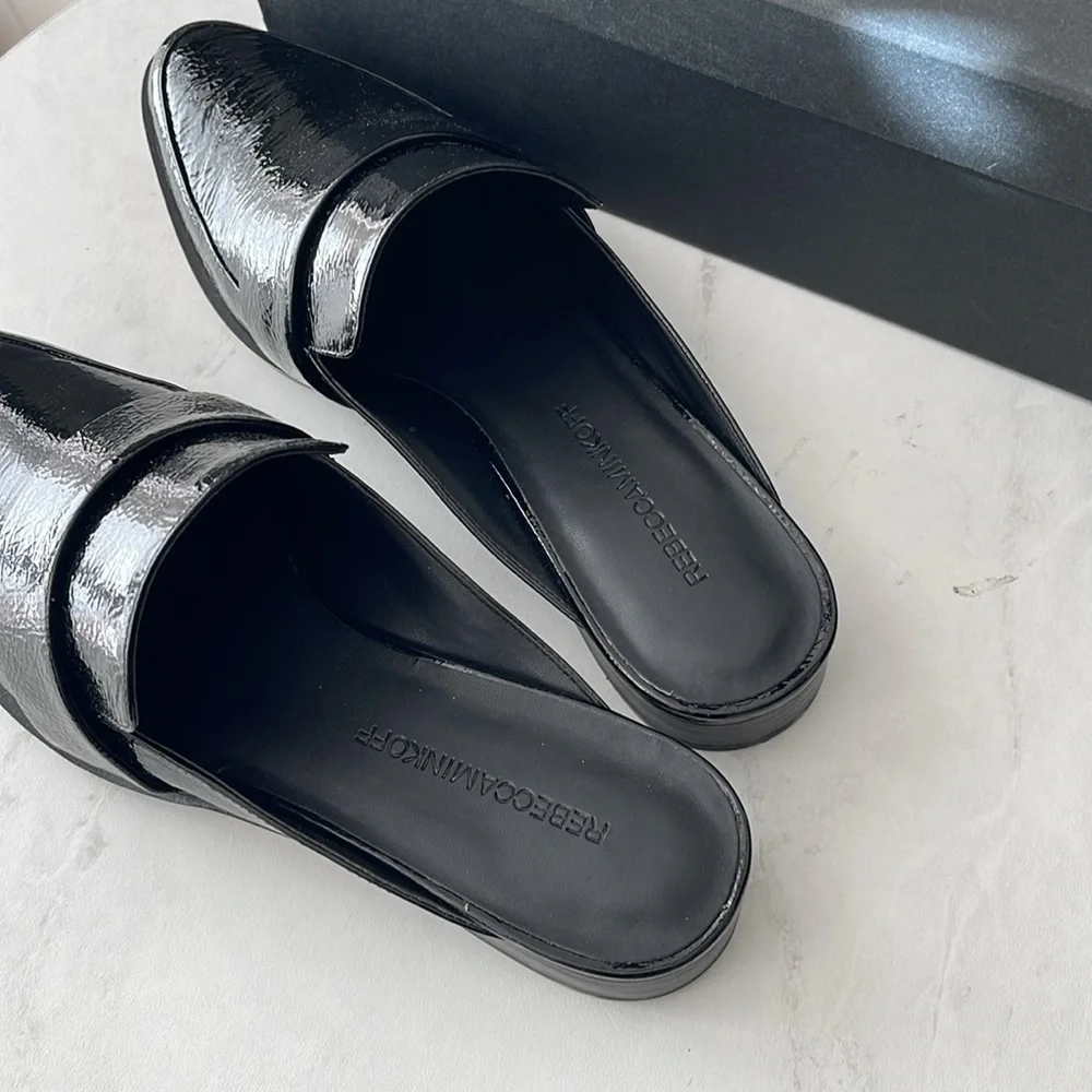 Rebecca Minkoff New Black Loafers Mules Multiple Size available - Picture 5 of 5